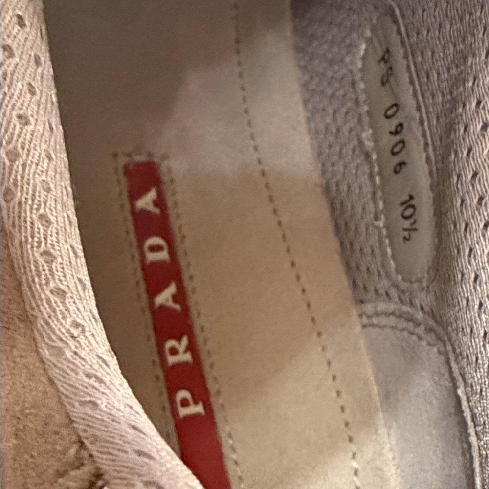 Prada Men's Tan and Gray Sneakers - Picture 6 of 9